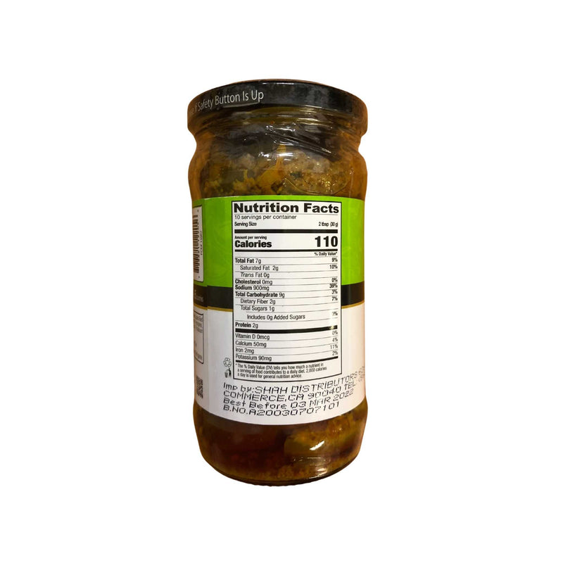 Shan Mango Pickle - Nutrition