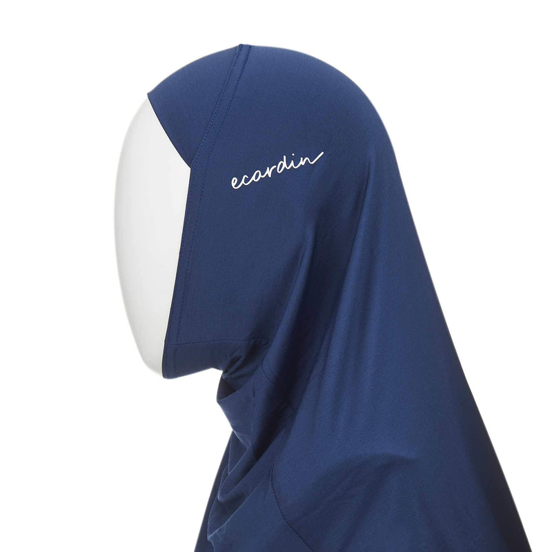 Navy Blue Sports Hijab - Front