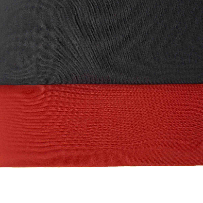 Black and Red Striped Burkini Swimwear - Hijab Detail