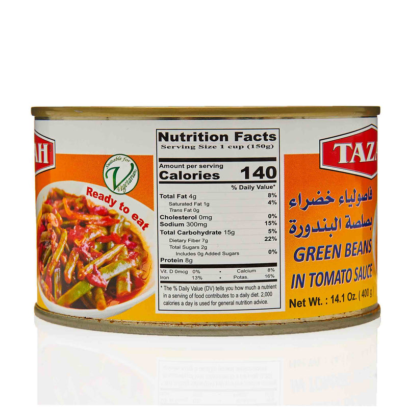 Tazah Green Beans in Tomato Sauce - Ingredients