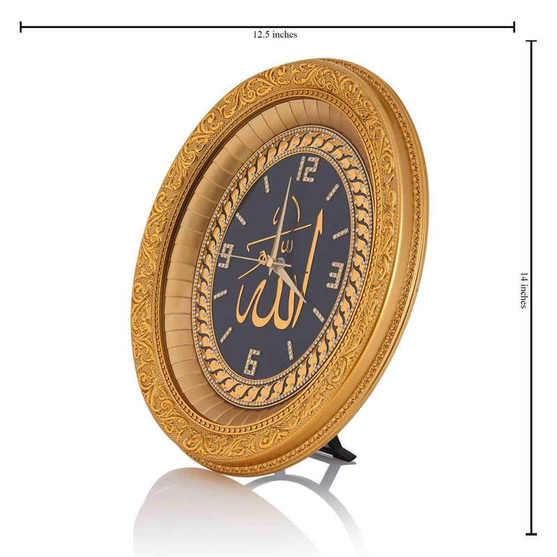 Wall Clock Black Golden Allah - Measurement