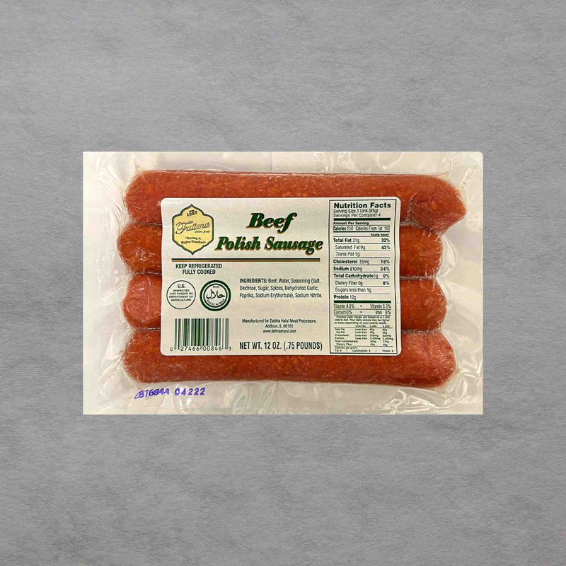 Zabiha Halal Beef Kielbasa Polish Sausage - 4