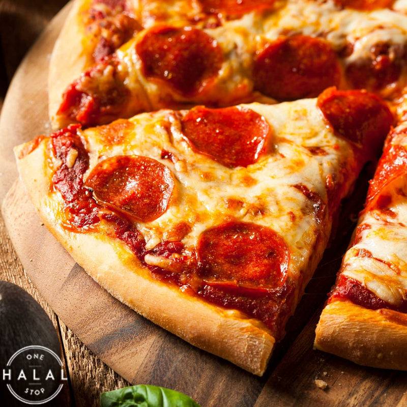 zabiha halal beef pepperoni - pizza