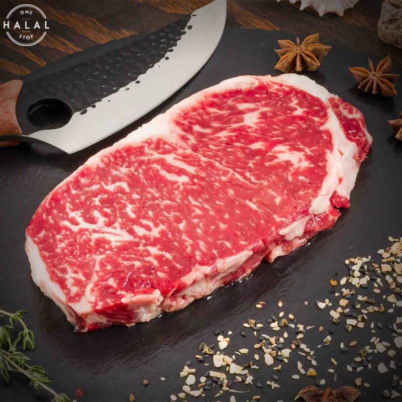 Zabiha Halal Full Blood Wagyu New York Strip Steak - 1