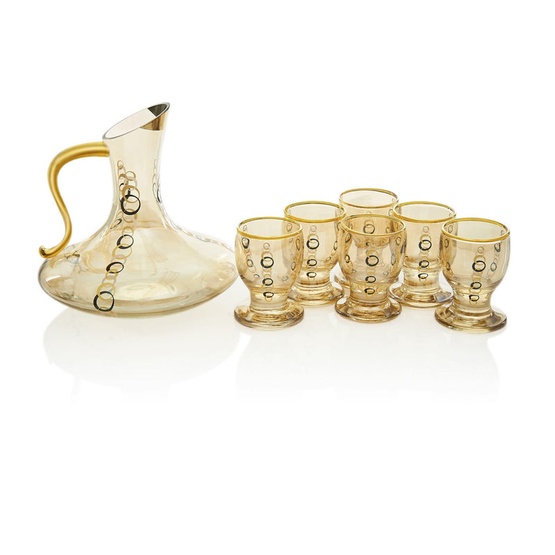 Black and Golden Ring Zamzam Set - Front