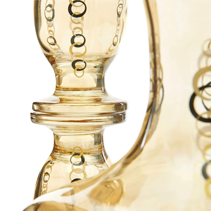 Black and Golden Ring Zamzam Set - Glass Detail